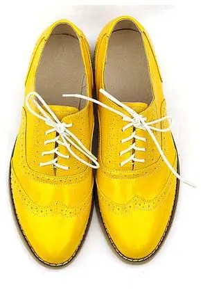 Туфли оксфорды женские из натуральной кожи модные резные на шнуровке в