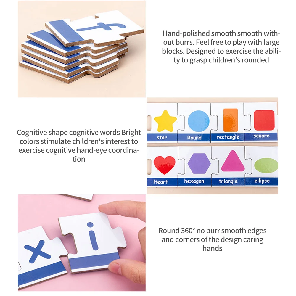

New Kids Words Early Education Animal Vegetables Traffic English Alphabet Cognitive Puzzle Spelling Practice Toys For Children