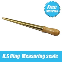 jewelry toolu s ring measuring scale coppermeasurementwooden handle u s 1 13 diy ring measurement toolscopper bar goldsmith