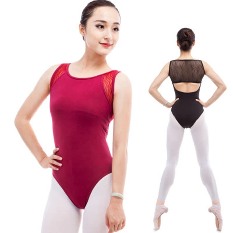 Хлопковое балетное трико из спандекса Купальник для женщин без рукавов балетные