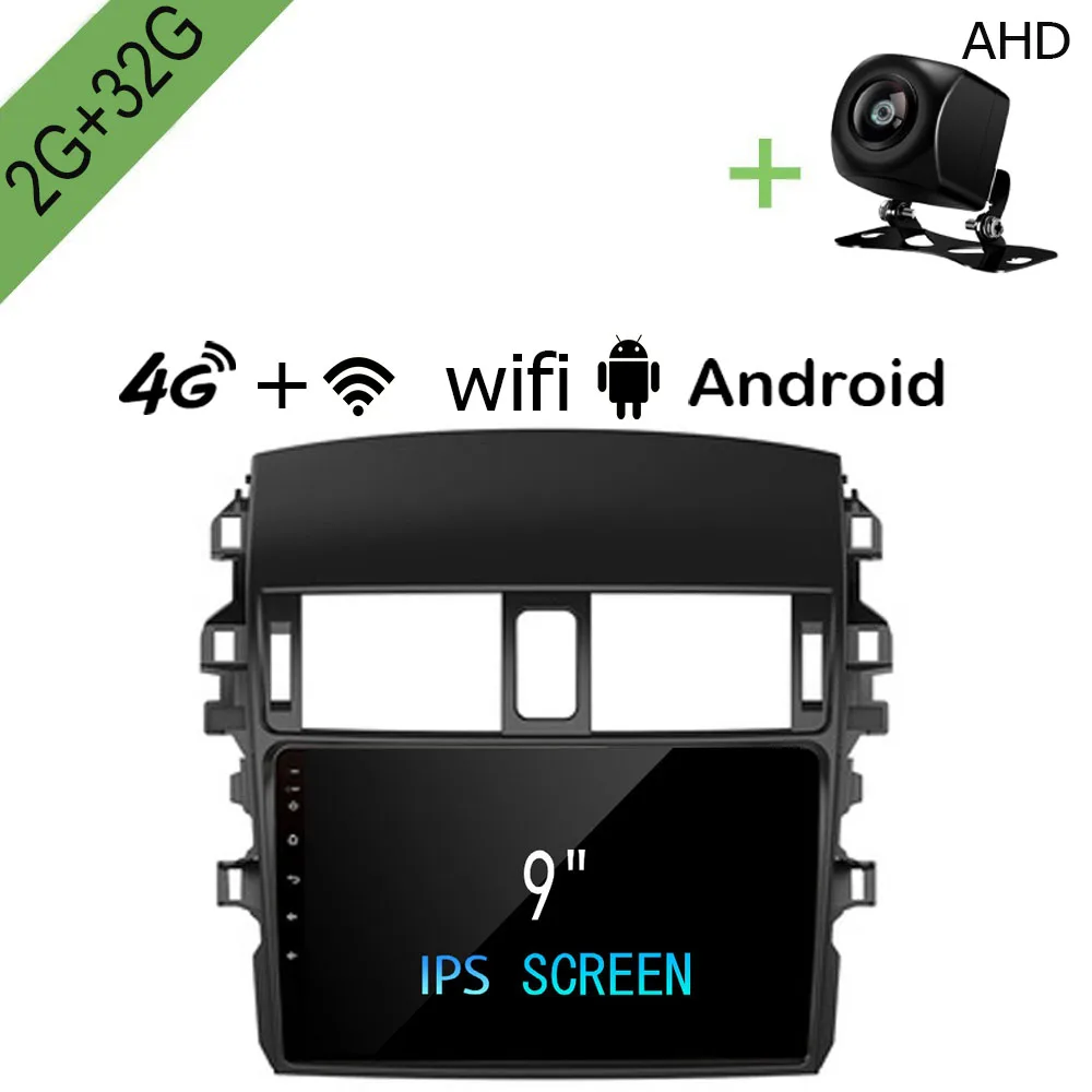 R Way Android автомобильный Dvd Gps мультимедийный плеер для Toyota Corolla 2007 2008 2009 2010 2011 2012 2013 2G