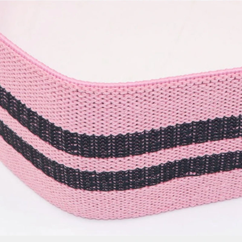 

76Cm Pink Cotton Fitness Elastic Band Yoga Exercise Hip Resistance Band Tension Band