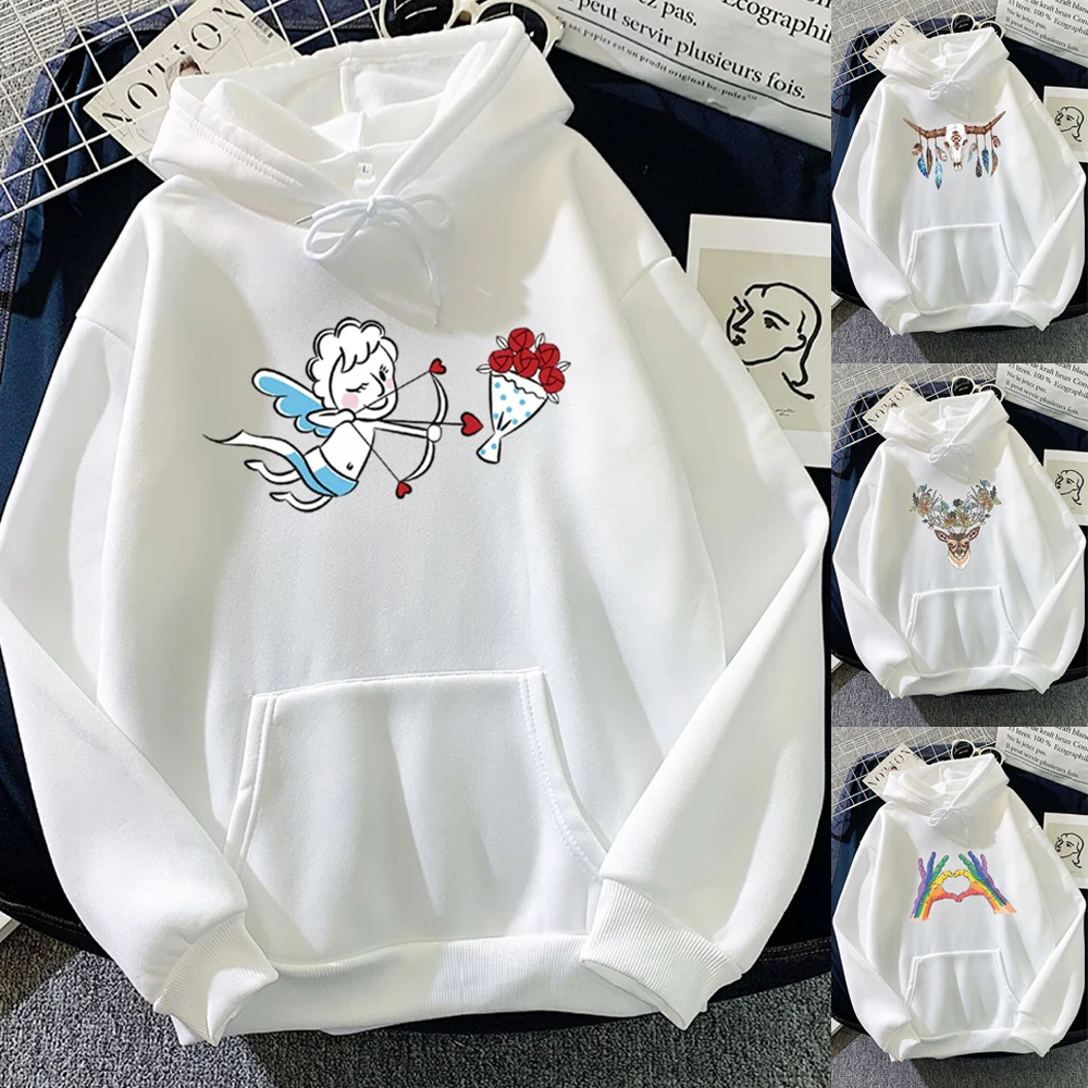 

Hoodies Sweatshirts Men's/Women's New Color Printing Pattern Hoody Spring and Autumn Couples Pullovers Casual Sweatshirt Tops