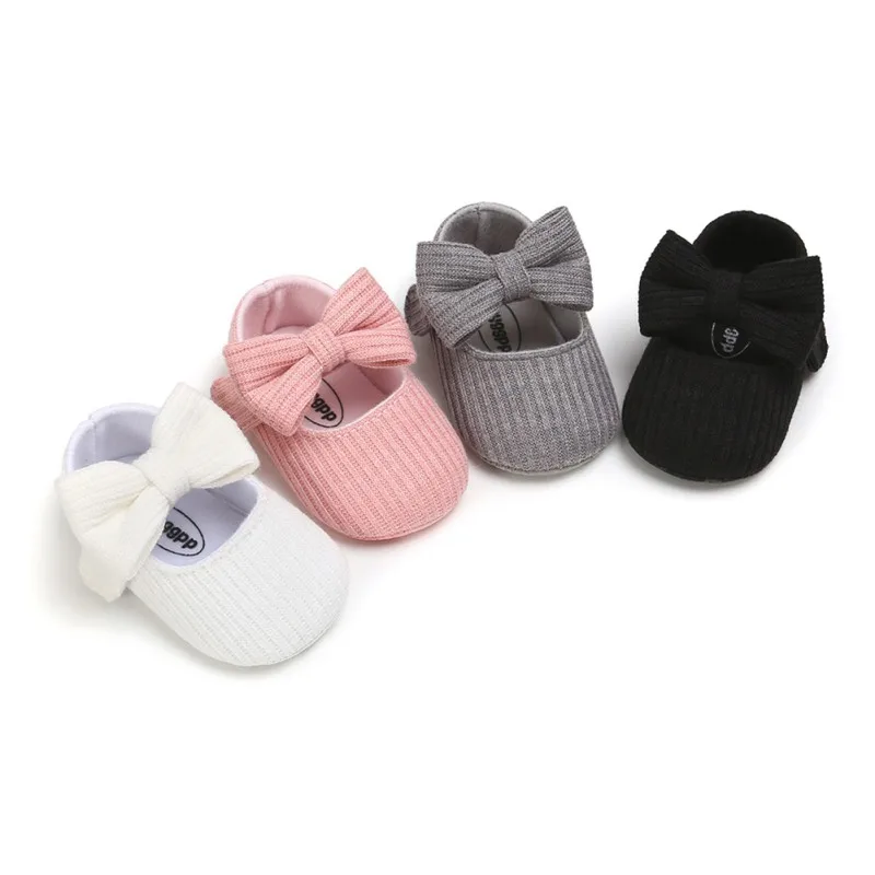 

Newborn Baby Girls SweetnessPrincess First walker Infant Cute Butterfly Knot Cotton Shoes Toddler Soft Soled Infant Baby shoes