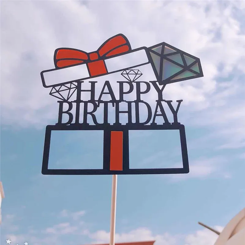 6 шт. авторское украшение торта вставная коробка happybirthday креативная карта