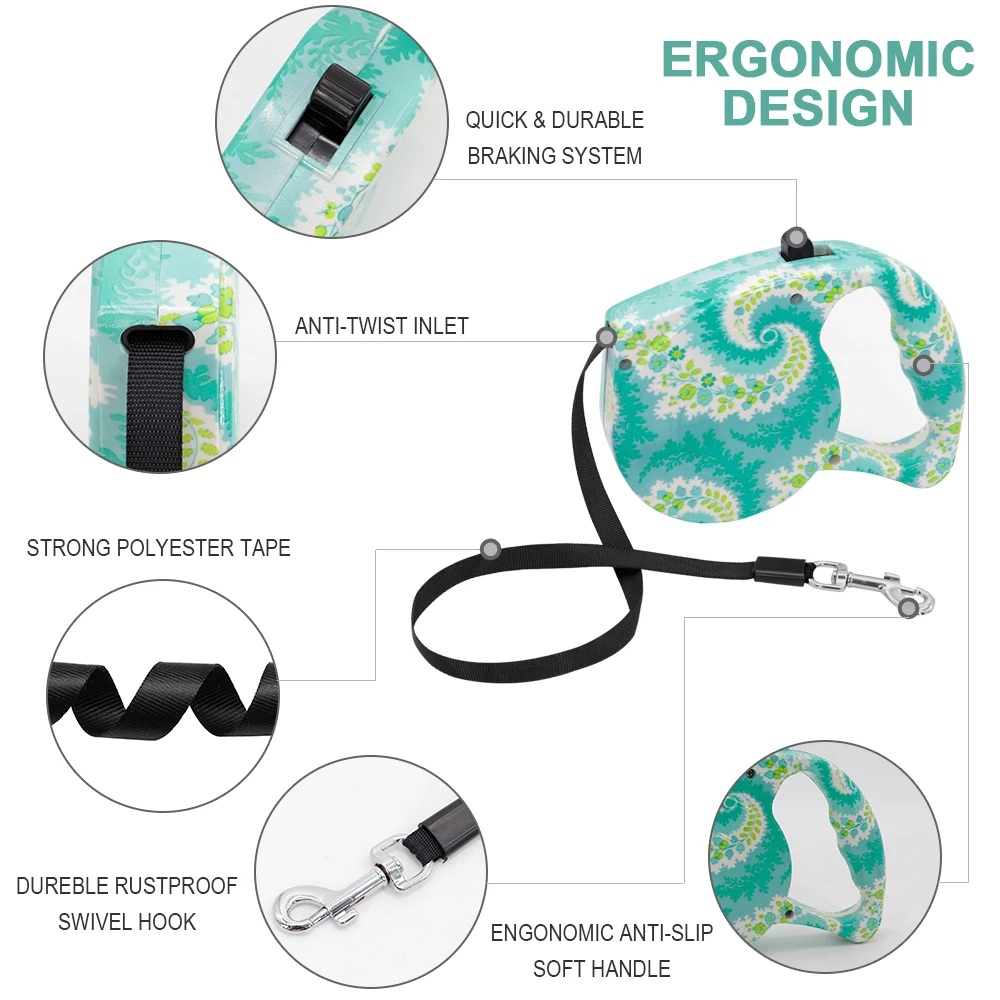 Выдвижной Нейлоновый Поводок для собак 5 м поводок и домашних животных