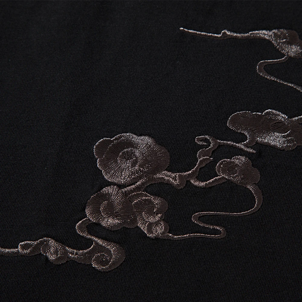 Футболка мужская с вышивкой дракона Yokosuka в японском стиле новинка 2020 летняя