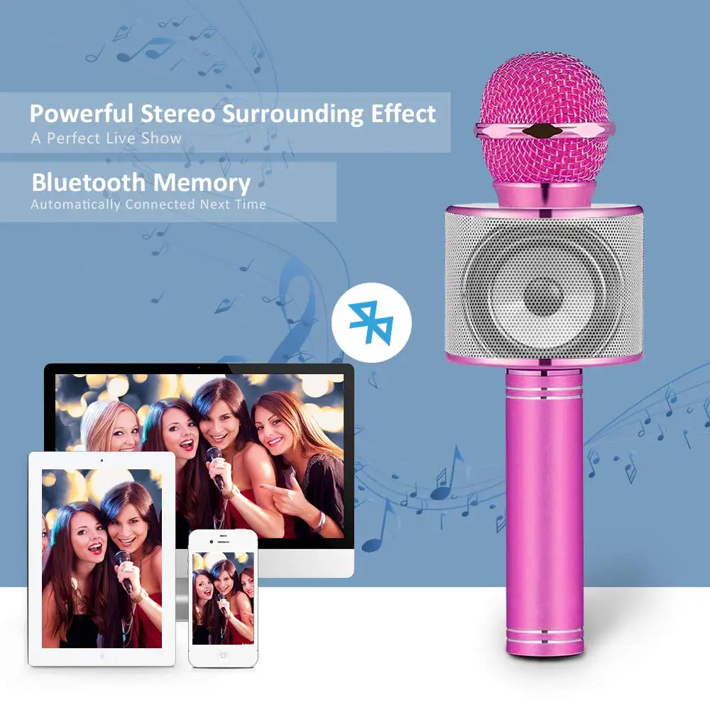 Беспроводной микрофон KTV пение машина Bluetooth динамик живой эффект для детей