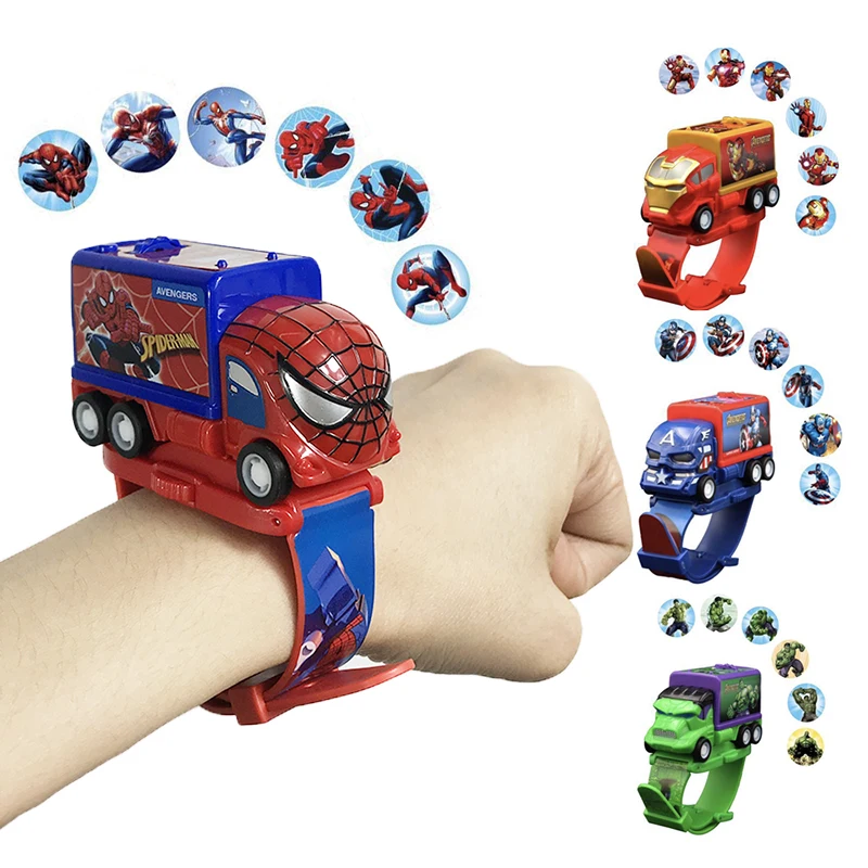 

New Super Hero Children's Watches Kids Toys Car Quartz Projection Boys Watch Best Child Wristwatch Gift