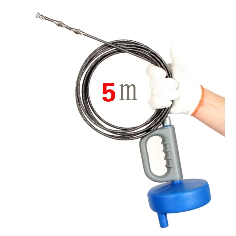 Ferramenta de Drenagem de Tubulação de Draga de Cobra Cozinha Higiênico Esgoto Bloqueio Draga Drenos Drill-powered Extensível 5 Metros Dreno Mais Limpo Mão