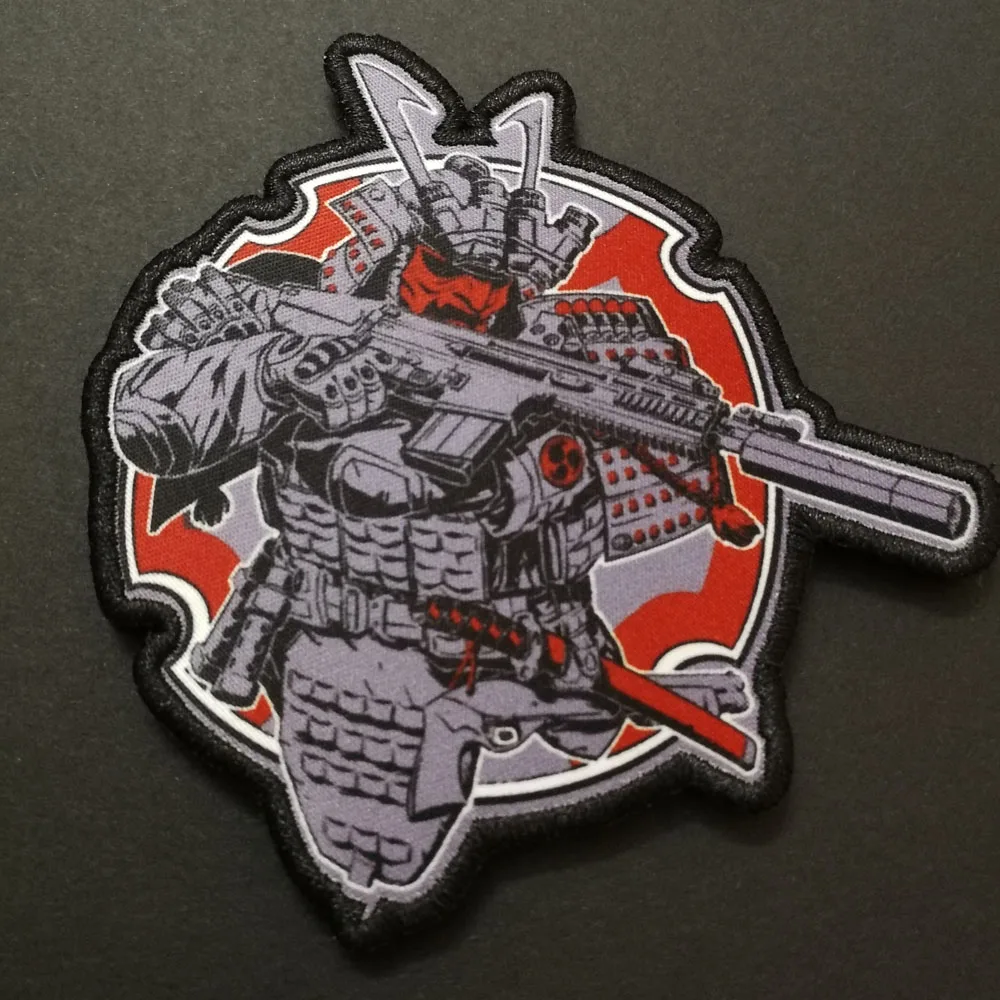 Значок на липучке сделай сам нашивка самурая значки японской одежды сумок