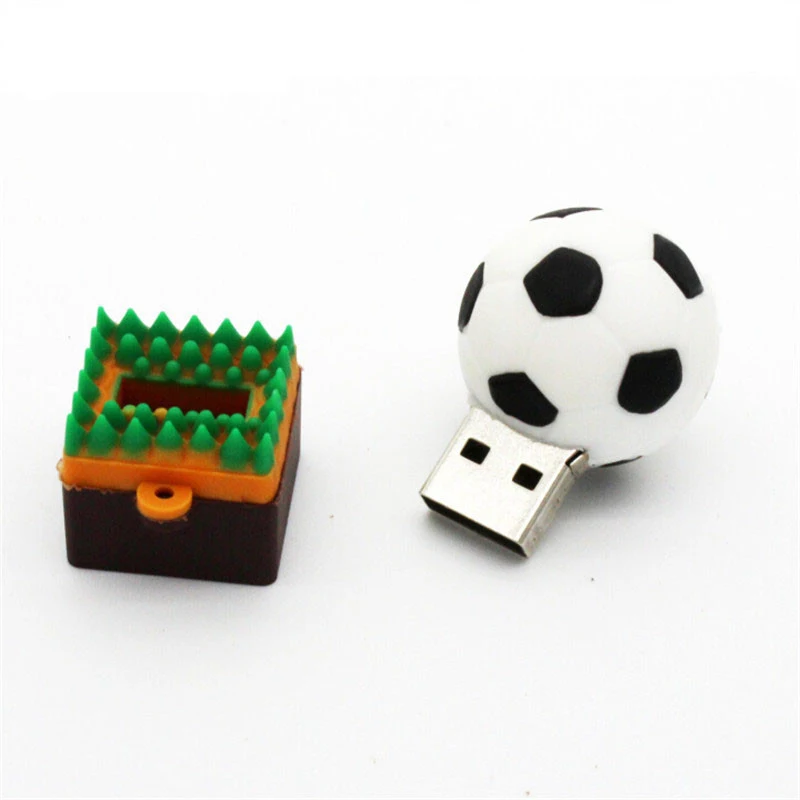 Football Корабль мини мяч usb флэш-накопитель USB 2,0 флэш-карта памяти, Флеш накопитель флэш-накопитель 4 Гб оперативной памяти, 16 Гб встроенной памяти, 32 ГБ, 64 ГБ, подарок для мальчиков и TF карта с фактическим объемом U диск - Цвет: Football