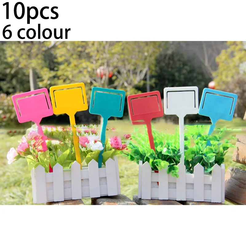 

10pcs Gardening Label PP Labels T-Type Waterproof Plant Flower Marker Floor Card