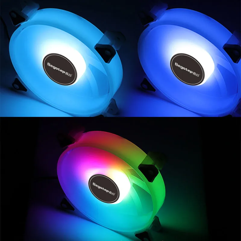 Segotep PC Case Fan RGB 120mm 4Pin+3Pin Power Cooling AURA SYNC 5V/12V Fans |