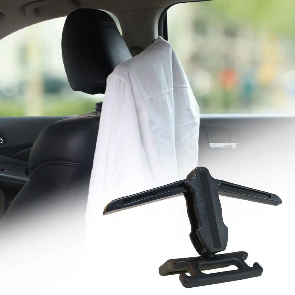 

Car Rack Multifunctional Easy Installation Seat Headrest Hanger Safety Handle Hook Free To Change Gentleman Hanger for Clothes