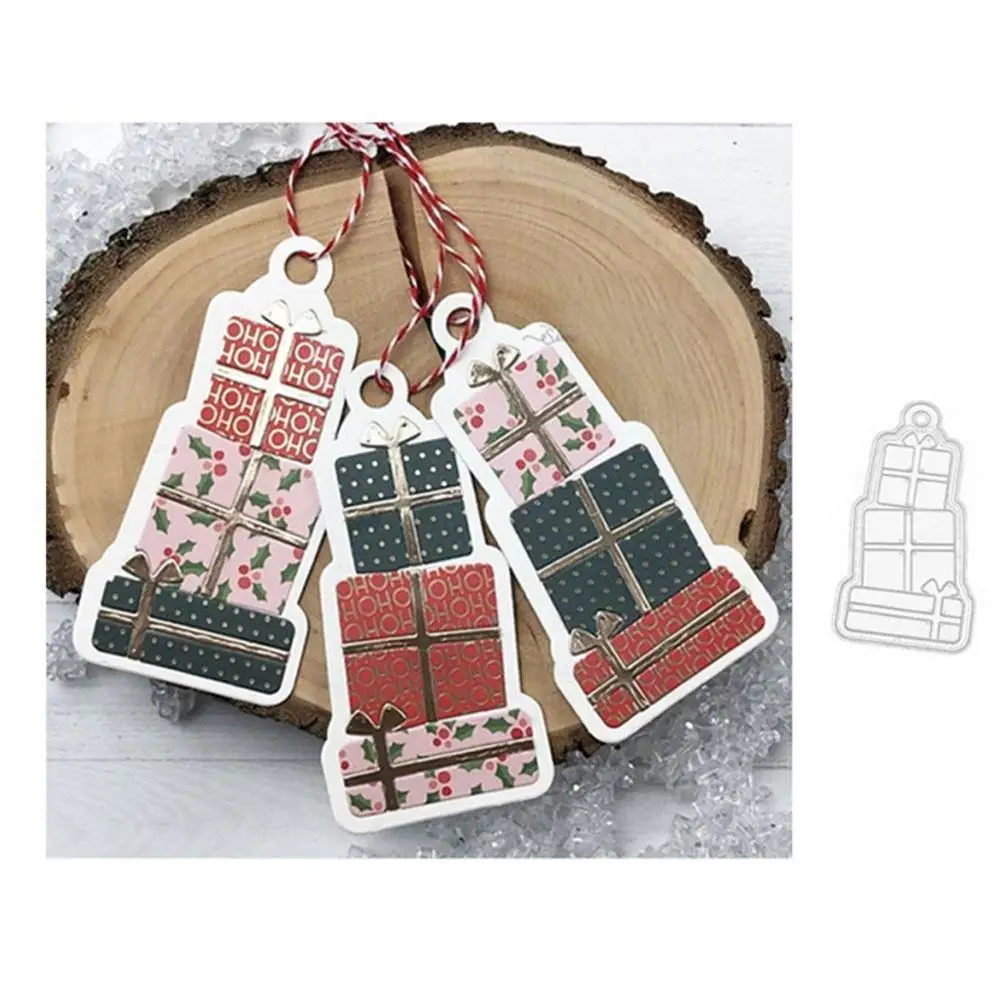 

Metal Cutting Dies Cut Mold Christmas Gift Box Banner Decoration Mould Knife Scrapbooking Blade Stencils Punch Paper Craft X1Q3
