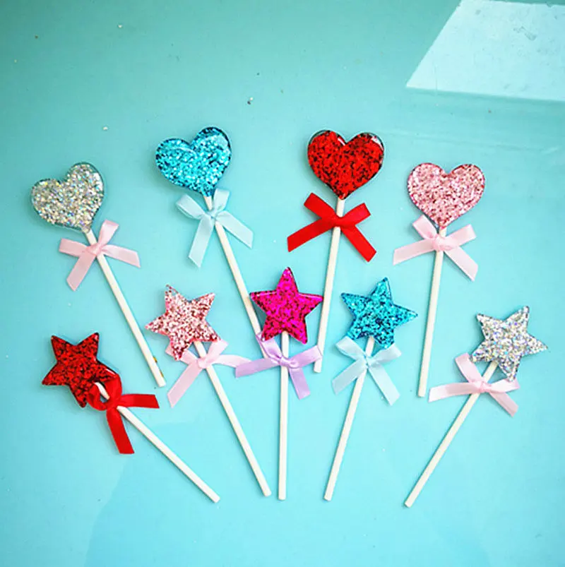Новинка креативная Янтарная любовь звезда бант вставка для торта карта