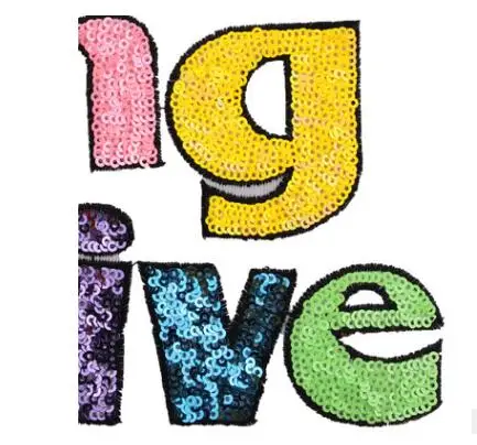 DZ Мультяшные большие тканевые нашивки английские бусы с алфавитом аксессуары