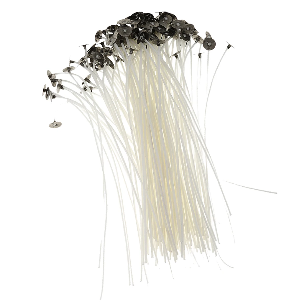 100 шт. вощеные фитили с экологически чистым материалом для изготовления свечей