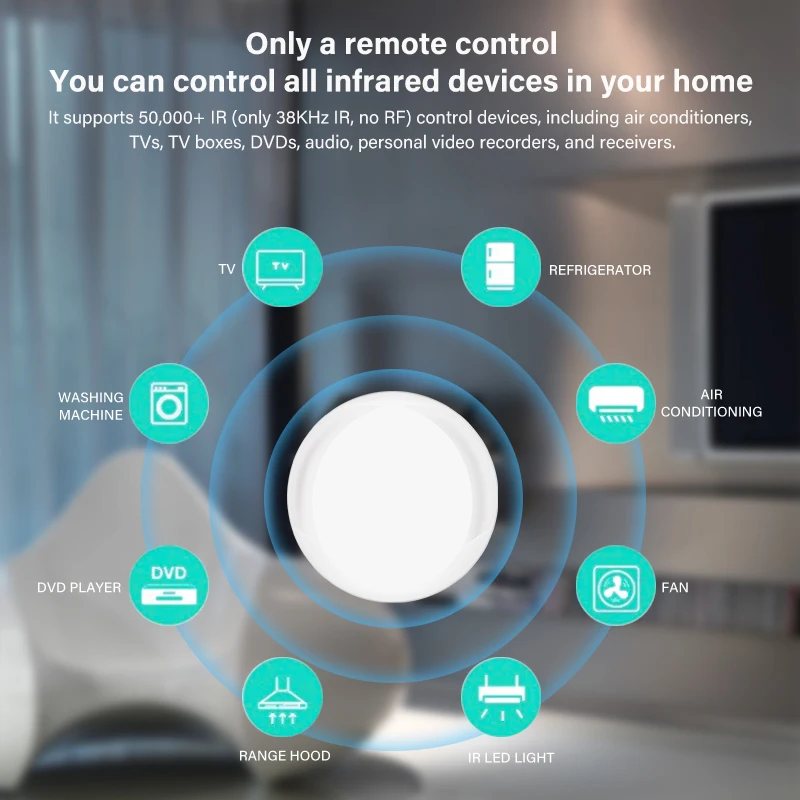 Пульт дистанционного управления Wi-Fi-IR хаб с поддержкой Wi-Fi (2 4 ГГц) Инфракрасный