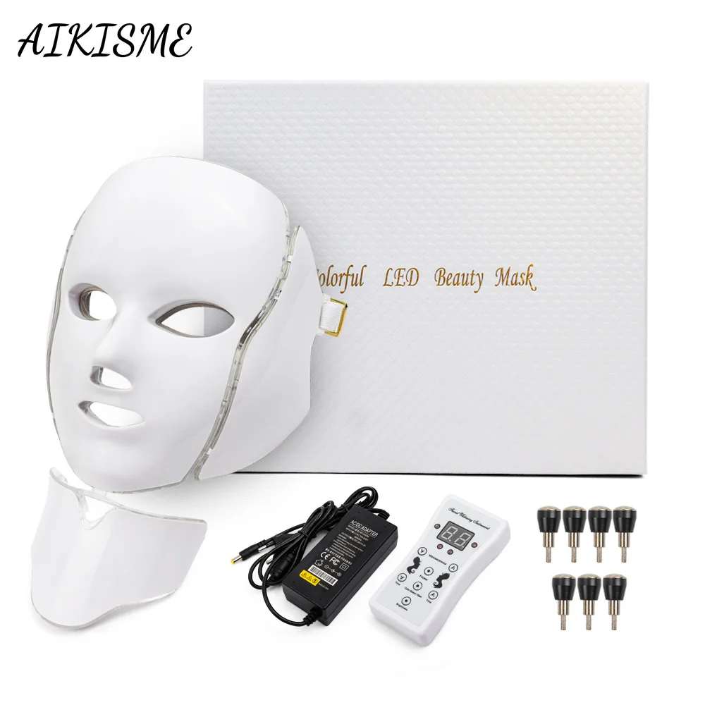 7 Colors Light LED Facial Mask Skin Rejuvenation Photon Therapy Face Anti Aging Beauty Machine Care Tool | Красота и здоровье