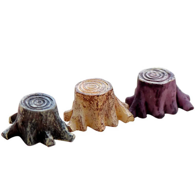 1PC Creative Miniature Landscape Ornaments Ecological Technology Bottl Tree Stump Decor Small Resin | Дом и сад