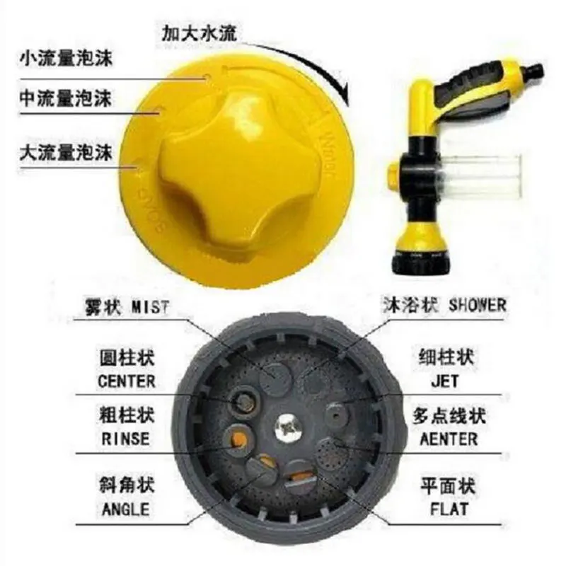Многофункциональный распылитель 8 в 1 для мыла шланг насадка высокого давления