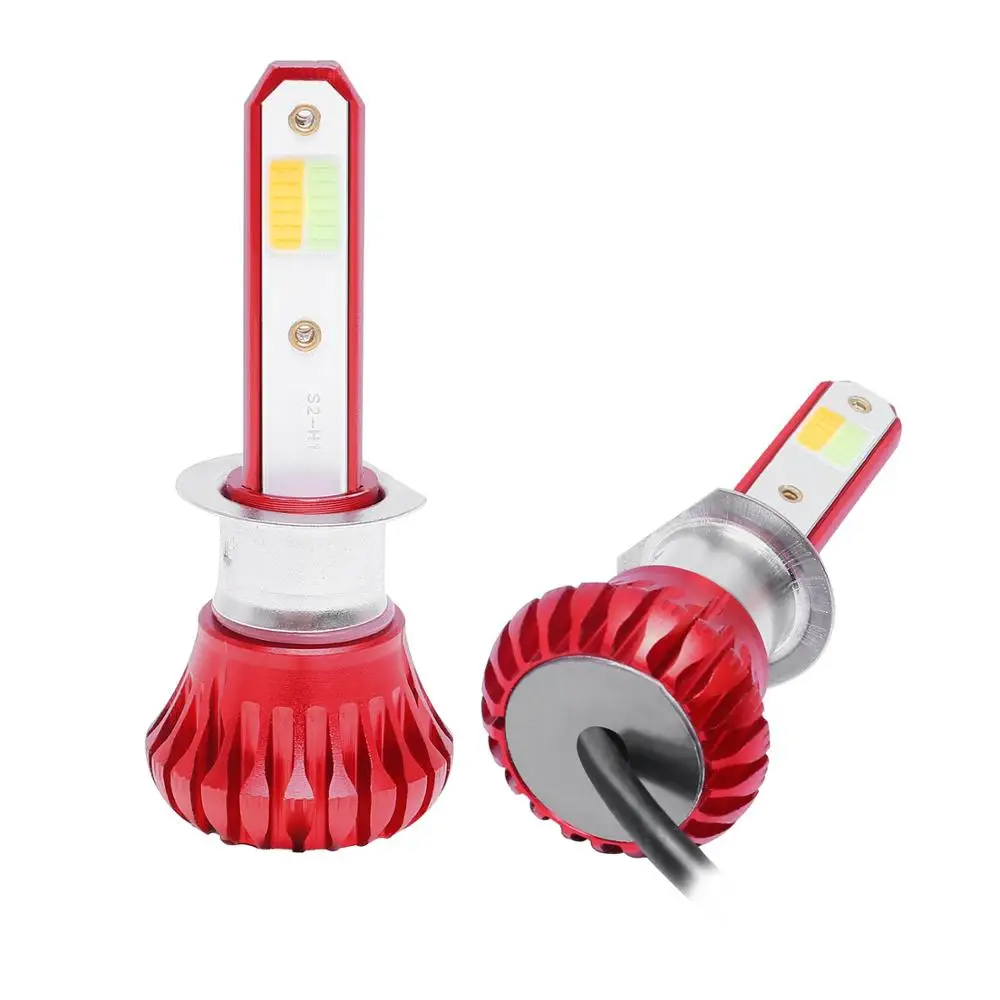 Car Fog Light H1 H3 H7 H11 H8 H9 H16 9005 HB3 9006 LED Bulbs For Auto 3000K Yellow 8000K Ice Blue 72W Lamp | Автомобили и