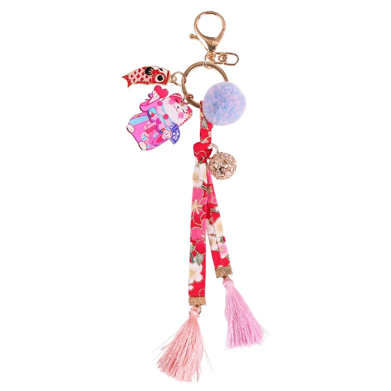Женский керамический брелок для ключей с японской счастливой кошкой | Украшения