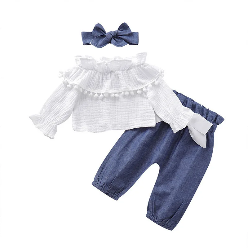 Детская одежда для маленьких девочек Весенний костюм из двух предметов малышей