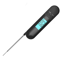 meat thermometer waterproof ultra fast digital food thermometer with rotation probe and backlight calibration