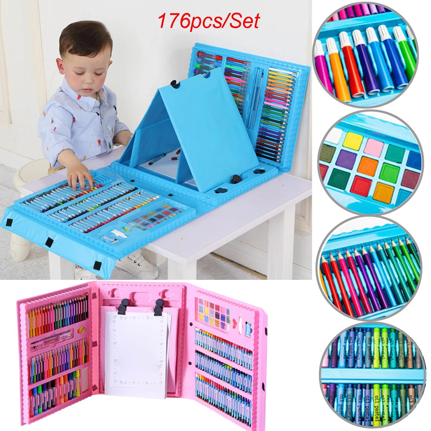 176 шт. Набор цветных карандашей для детского сада | Канцтовары офиса и дома