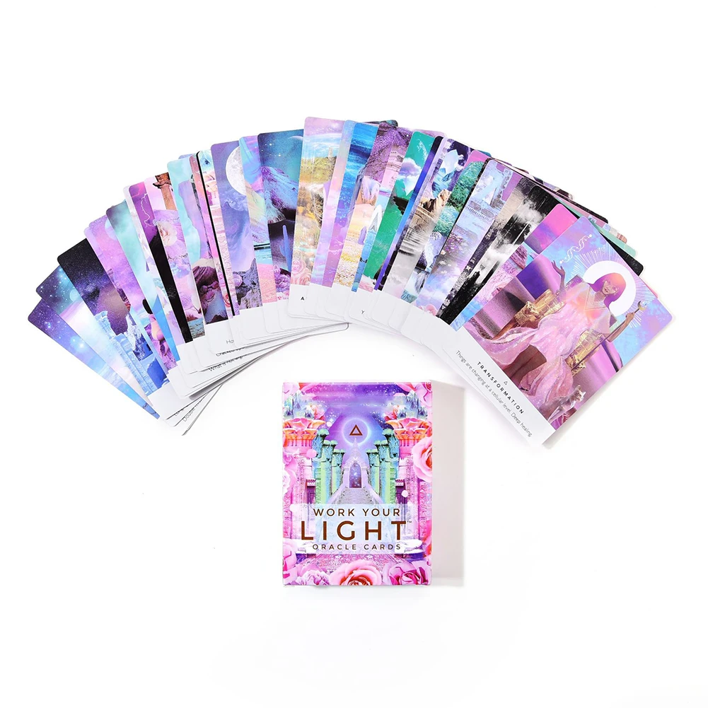 44pcs Magical Romance Angels Social Gathering Fate Board Game Portable Tarot Cards English Version Playing Deck Family Party | Спорт и
