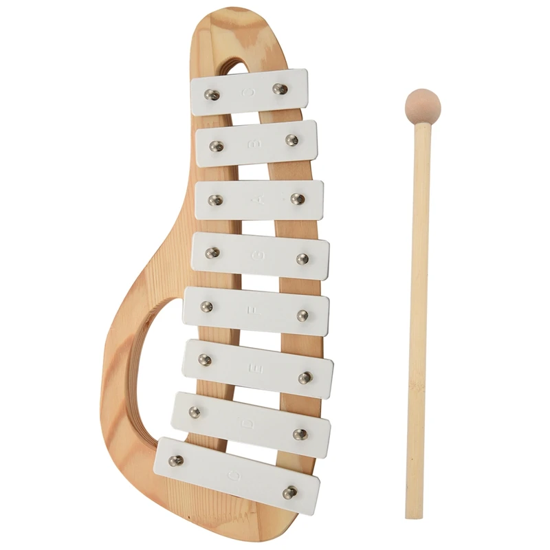 

Хит продаж, игрушечный ксилофон glockenakal с маллетами, 8 оттенков, алюминиевый лист, деревянный музыкальный инструмент, Дошкольная развивающая ...