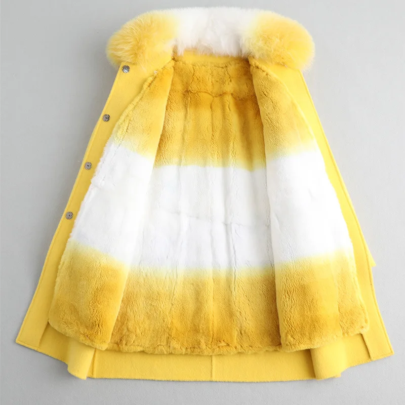 Зимняя женская шуба из натурального меха Женская подкладка кроличьего 100%