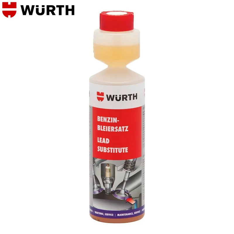 

Wurth Petrol Lead Substitute Additive for Engines with Non-hardened Valve Seats Protect Engine Knocking Ringing, 250ML, Wuerth