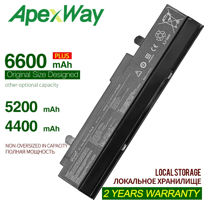 

ApexWay 6 cells Аккумулятор для Asus A31-1015 Eee PC 1011 1015P 1016P 1215 1215N 1215P 1215T VX6 R011 R051
