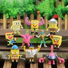 10 шт.компл. губчатая фигурка Bobs Патрик звезда кукла игрушки модель Q версия аниме мультфильм ПВХ Фигурки игрушки куклы подарок для детей