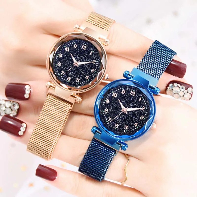 Top Brand Ladies Watches Starry Sky Magnetic Women Watch Luminous Waterproof Female Wrist For relogio feminino Reloj Mujer | Наручные