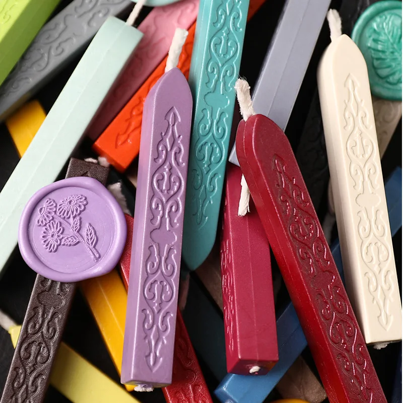 5 шт./компл. винтажный гравировочный Дизайн Красочная свеча квадратный стиль