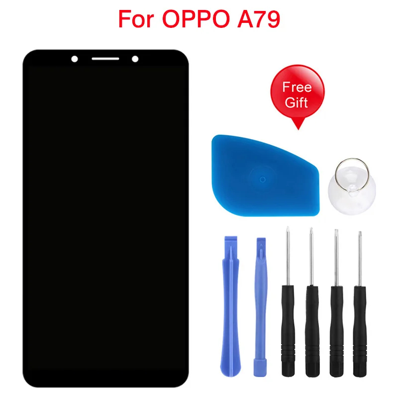 100% Оригинальный протестированный ЖК-дисплей для Oppo A79 сенсорный экран дигитайзер Запасные части для замены с бесплатными инструментами открытия