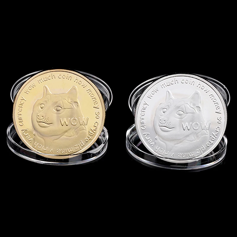 Памятные монеты Dogecoin с изображением милой собаки сувенирные коллекционные
