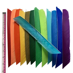 50 шт. ONTFIHS для установки оперения на стрелка перья многоцветный плед Длинные Настоящее Турция перо