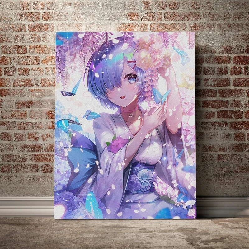 

Nordic Poster Canvas Rem Re Nul Anime Girl Painting Wall Art Prints Pictures Modular Modern Slaapkamer Home Decor Living Room