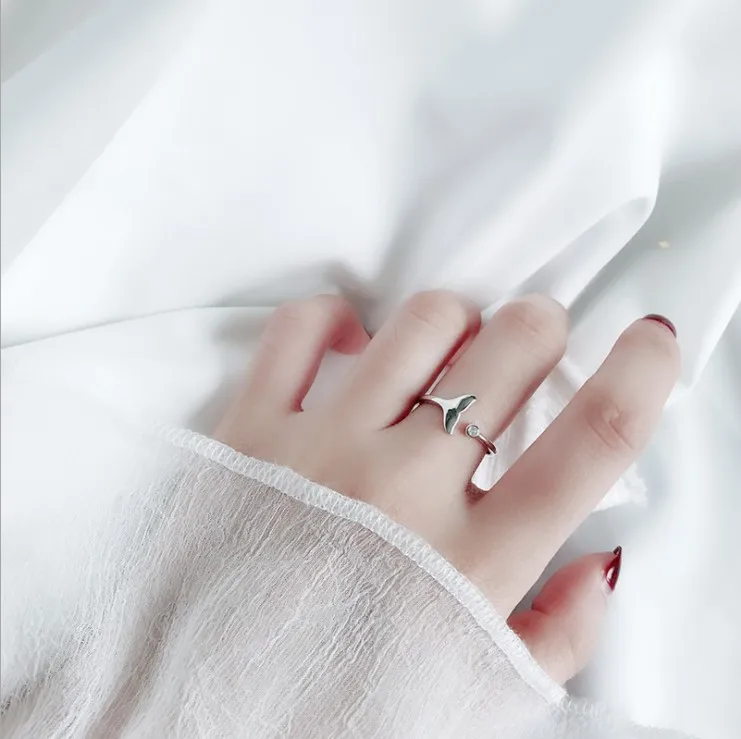 

Vintage 925 Sterling Silver Mermaid Tail Rings for Women Adjustable Size Rings For Men Thai Silver Jewelry