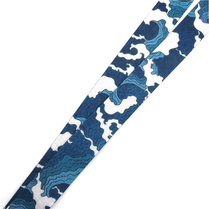 Hokusai волнистый шейный ремешок для ключей, ID карт, шейный ремень, ремни для мобильного телефона, USB держатель для бейджа, брелок, висячий канат, ремешки