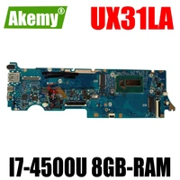 akemy ux31la laptop motherboard for asus zenbook ux31la ux31l original mainboard 8gb ram i7 4500u cpu