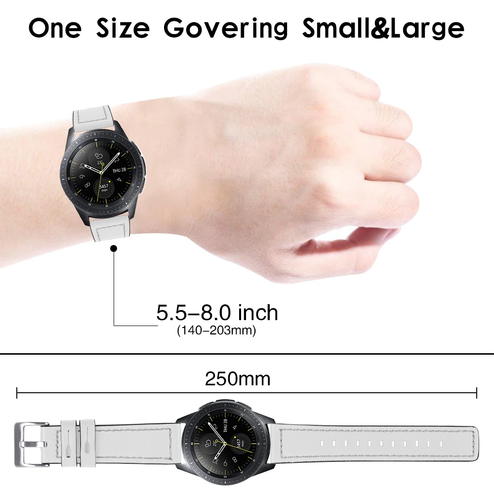 Ремешок ручной работы из воловьей кожи для Samsung Galaxy Watch Active Gear Sport S2 S3 42/46 мм
