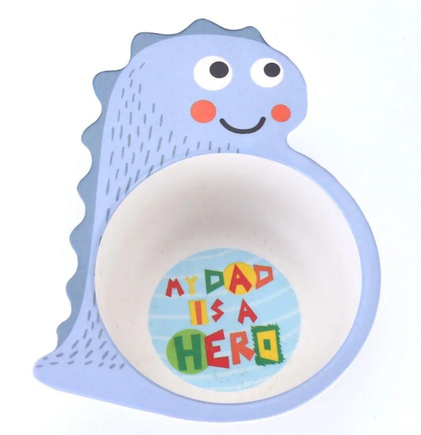 Миски из натурального бамбукового волокна для маленьких детей милые Мультяшные