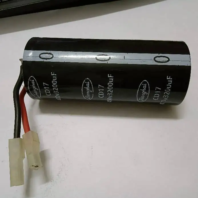 CD17 Photo Flash Capacitor With Connector 400V 3200UF 45*105MM